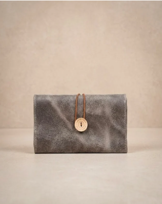 Ash Grey Leather Cable Organizer