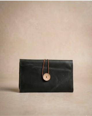 Black Leather Cable Organizer