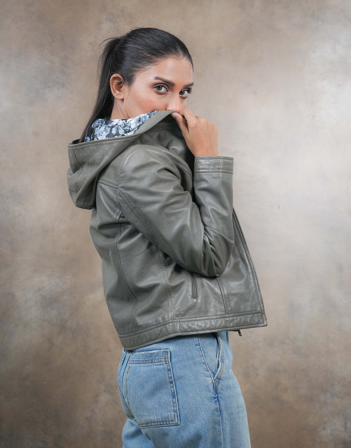 Urban Grey Leather Jacket