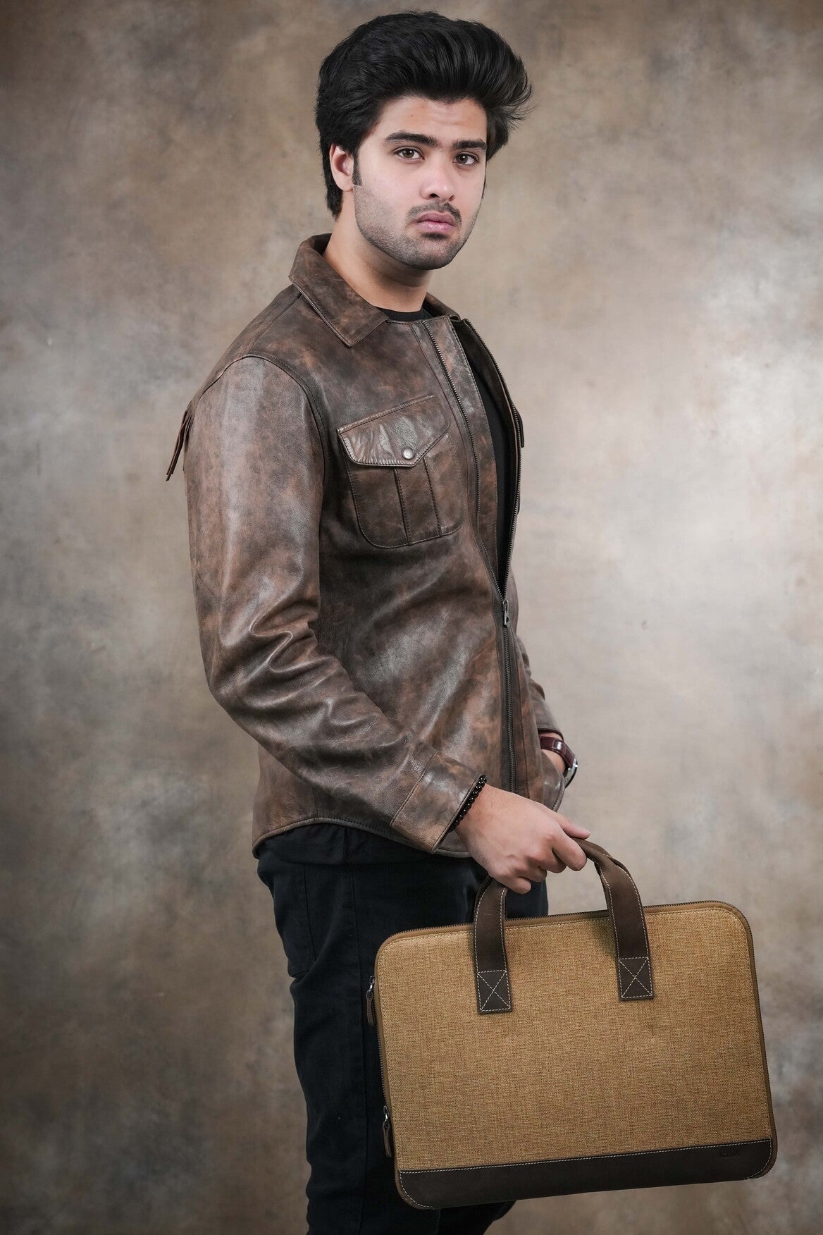 Vintage Brown Leather Jacket