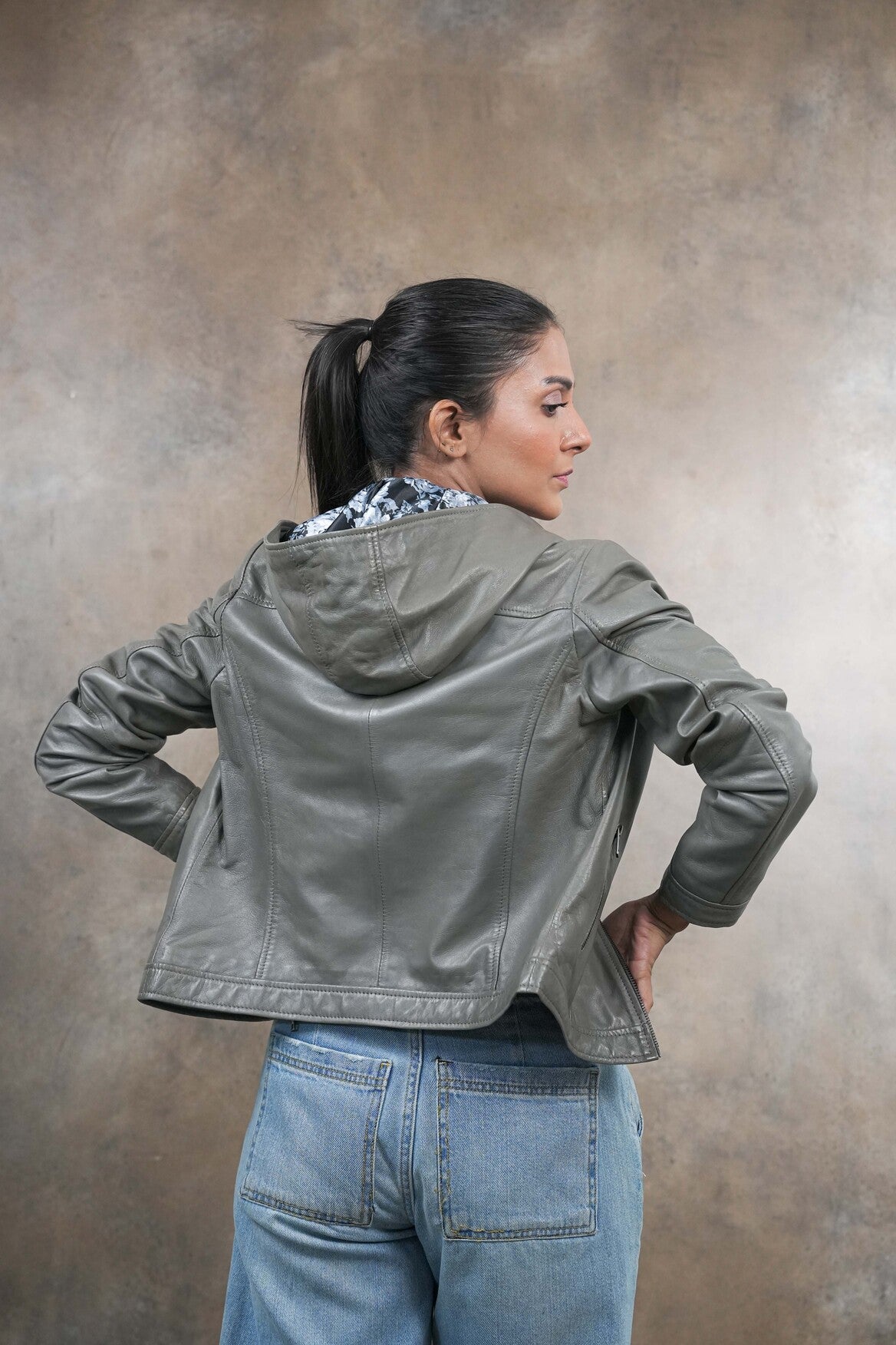 Urban Grey Leather Jacket