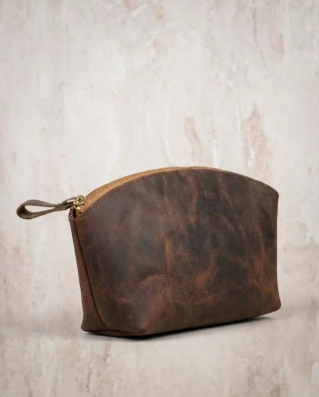 Rustic Brown Leather Pouch