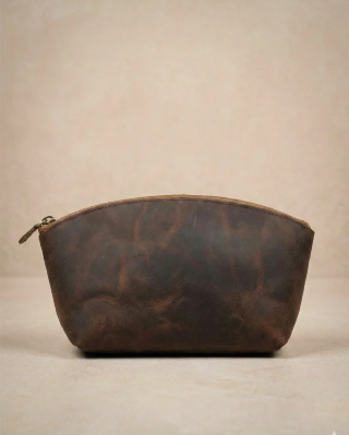 Rustic Brown Leather Pouch