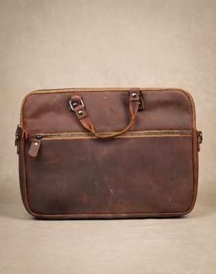 Brown Leather Laptop Bag